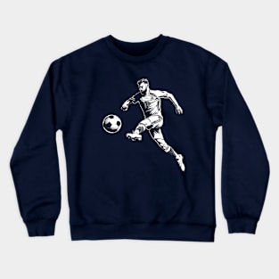 Dynamic Soccer Player Crewneck Sweatshirt